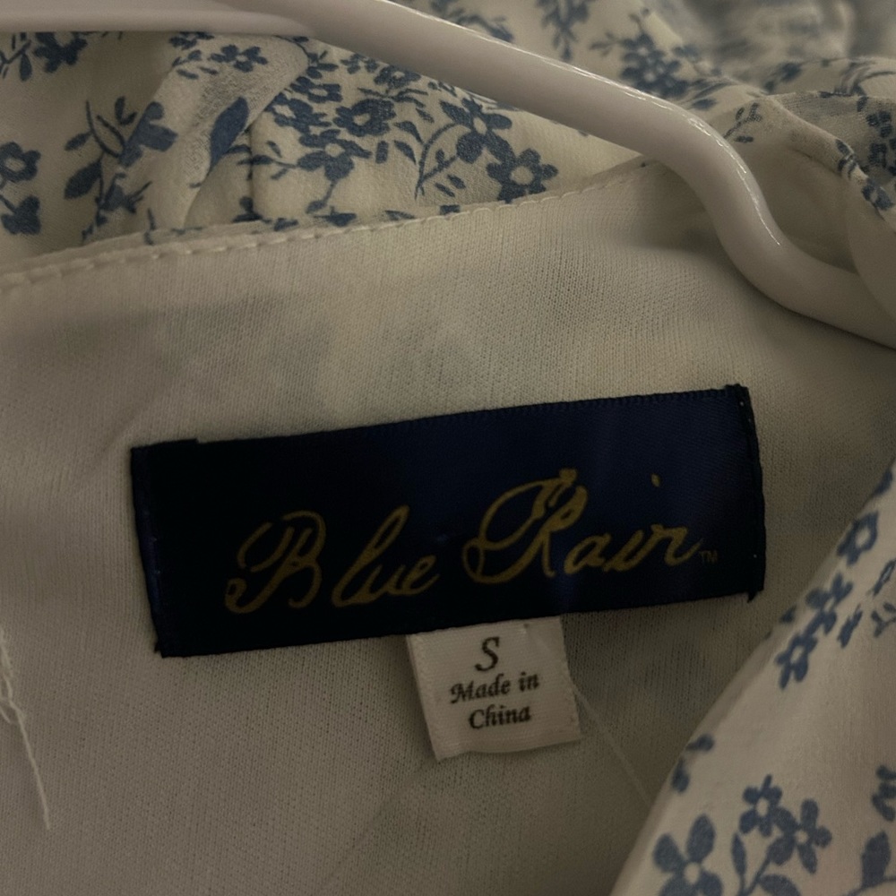 blue rain blue and white romper dress - Picture 5 of 5